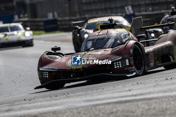 2024-06-16 - 51 PIER GUIDI Alessandro (ita), CALADO James (gbr), GIOVINAZZI Antonio (ita), Ferrari AF Corse, Ferrari 499P #51, Hypercar, FIA WEC, action during the 2024 24 Hours of Le Mans, 4th round of the 2024 FIA World Endurance Championship, on the Circuit des 24 Heures du Mans, from June 15 to 16, 2024 in Le Mans, France - 24 HEURES DU MANS 2024 - RACE - ENDURANCE - MOTORS