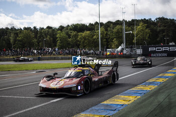 2024-06-16 - 50 FUOCO Antonio (ita), MOLINA Miguel (spa), NIELSEN Nicklas (dnk), Ferrari AF Corse, Ferrari 499P #50, Hypercar, FIA WEC, action during the 2024 24 Hours of Le Mans, 4th round of the 2024 FIA World Endurance Championship, on the Circuit des 24 Heures du Mans, from June 15 to 16, 2024 in Le Mans, France - 24 HEURES DU MANS 2024 - RACE - ENDURANCE - MOTORS