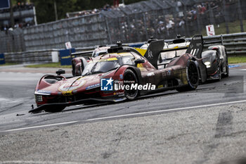 2024-06-16 - 50 FUOCO Antonio (ita), MOLINA Miguel (spa), NIELSEN Nicklas (dnk), Ferrari AF Corse, Ferrari 499P #50, Hypercar, FIA WEC, action during the 2024 24 Hours of Le Mans, 4th round of the 2024 FIA World Endurance Championship, on the Circuit des 24 Heures du Mans, from June 15 to 16, 2024 in Le Mans, France - 24 HEURES DU MANS 2024 - RACE - ENDURANCE - MOTORS