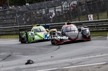 2024-06-16 - 22 JARVIS Oliver (gbr), GARG Bijoy (usa), SIEGEL Nolan (usa), United Autosports, Oreca 07 - Gibson #22, LMP2, 34 SMIECHOWSKI Jakub (pol), LOMKO Vladislav (grd), NOVALAK Clément (fra), Inter Europol Competition, Oreca 07 - Gibson #34, LMP2, action during the 2024 24 Hours of Le Mans, 4th round of the 2024 FIA World Endurance Championship, on the Circuit des 24 Heures du Mans, from June 15 to 16, 2024 in Le Mans, France - 24 HEURES DU MANS 2024 - RACE - ENDURANCE - MOTORS