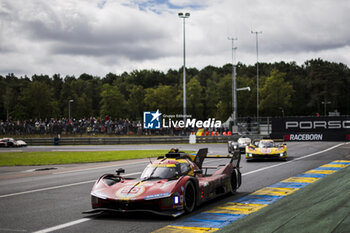 2024-06-16 - 50 FUOCO Antonio (ita), MOLINA Miguel (spa), NIELSEN Nicklas (dnk), Ferrari AF Corse, Ferrari 499P #50, Hypercar, FIA WEC, action during the 2024 24 Hours of Le Mans, 4th round of the 2024 FIA World Endurance Championship, on the Circuit des 24 Heures du Mans, from June 15 to 16, 2024 in Le Mans, France - 24 HEURES DU MANS 2024 - RACE - ENDURANCE - MOTORS