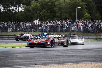 2024-06-16 - 50 FUOCO Antonio (ita), MOLINA Miguel (spa), NIELSEN Nicklas (dnk), Ferrari AF Corse, Ferrari 499P #50, Hypercar, FIA WEC, action during the 2024 24 Hours of Le Mans, 4th round of the 2024 FIA World Endurance Championship, on the Circuit des 24 Heures du Mans, from June 15 to 16, 2024 in Le Mans, France - 24 HEURES DU MANS 2024 - RACE - ENDURANCE - MOTORS