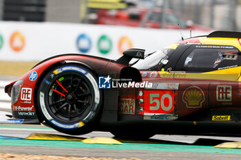 2024-06-16 - 50 FUOCO Antonio (ita), MOLINA Miguel (spa), NIELSEN Nicklas (dnk), Ferrari AF Corse, Ferrari 499P #50, Hypercar, FIA WEC, action during the 2024 24 Hours of Le Mans, 4th round of the 2024 FIA World Endurance Championship, on the Circuit des 24 Heures du Mans, from June 15 to 16, 2024 in Le Mans, France - 24 HEURES DU MANS 2024 - RACE - ENDURANCE - MOTORS