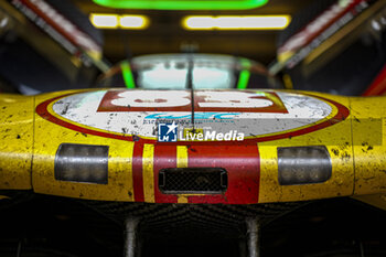 2024-06-16 - 83 KUBICA Robert (pol), SHWARTZMAN Robert (isr), YE Yifei (chn), AF Corse, Ferrari 499P #83, Hypercar, FIA WEC, illustration, stand, box during the 2024 24 Hours of Le Mans, 4th round of the 2024 FIA World Endurance Championship, on the Circuit des 24 Heures du Mans, from June 15 to 16, 2024 in Le Mans, France - 24 HEURES DU MANS 2024 - RACE - ENDURANCE - MOTORS