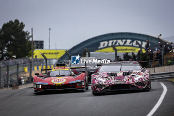 2024-06-16 - 50 FUOCO Antonio (ita), MOLINA Miguel (spa), NIELSEN Nicklas (dnk), Ferrari AF Corse, Ferrari 499P #50, Hypercar, FIA WEC, action during the 2024 24 Hours of Le Mans, 4th round of the 2024 FIA World Endurance Championship, on the Circuit des 24 Heures du Mans, from June 15 to 16, 2024 in Le Mans, France - 24 HEURES DU MANS 2024 - RACE - ENDURANCE - MOTORS