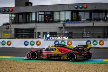 2024-06-16 - 50 FUOCO Antonio (ita), MOLINA Miguel (spa), NIELSEN Nicklas (dnk), Ferrari AF Corse, Ferrari 499P #50, Hypercar, FIA WEC, action MMA Branding during the 2024 24 Hours of Le Mans, 4th round of the 2024 FIA World Endurance Championship, on the Circuit des 24 Heures du Mans, from June 15 to 16, 2024 in Le Mans, France - 24 HEURES DU MANS 2024 - RACE - ENDURANCE - MOTORS