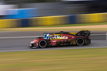 2024-06-16 - 50 FUOCO Antonio (ita), MOLINA Miguel (spa), NIELSEN Nicklas (dnk), Ferrari AF Corse, Ferrari 499P #50, Hypercar, FIA WEC, action during the 2024 24 Hours of Le Mans, 4th round of the 2024 FIA World Endurance Championship, on the Circuit des 24 Heures du Mans, from June 15 to 16, 2024 in Le Mans, France - 24 HEURES DU MANS 2024 - RACE - ENDURANCE - MOTORS