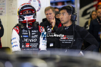 2024-06-16 - BUEMI Sébastien (swi), Toyota Gazoo Racing, Toyota GR010 - Hybrid #08, Hypercar, FIA WEC, HIRAKAWA Ryo (jpn), Toyota Gazoo Racing, Toyota GR010 - Hybrid #08, Hypercar, FIA WEC, portrait during the 2024 24 Hours of Le Mans, 4th round of the 2024 FIA World Endurance Championship, on the Circuit des 24 Heures du Mans, from June 15 to 16, 2024 in Le Mans, France - 24 HEURES DU MANS 2024 - RACE - ENDURANCE - MOTORS