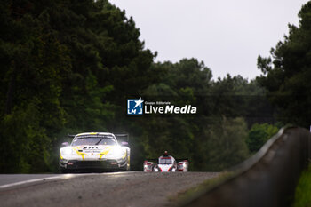 2024-06-16 - 92 MALYKHIN Aliaksandr (kna), STURM Joel (ger), BACHLER Klaus (aut), Manthey Purerxcing, Porsche 911 GT3 R #91, LM GT3, FIA WEC, action during the 2024 24 Hours of Le Mans, 4th round of the 2024 FIA World Endurance Championship, on the Circuit des 24 Heures du Mans, from June 15 to 16, 2024 in Le Mans, France - 24 HEURES DU MANS 2024 - RACE - ENDURANCE - MOTORS