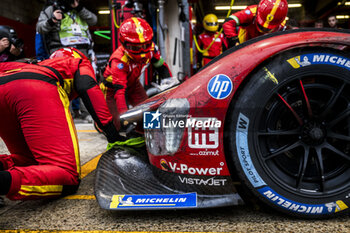 2024-06-16 - 51 PIER GUIDI Alessandro (ita), CALADO James (gbr), GIOVINAZZI Antonio (ita), Ferrari AF Corse, Ferrari 499P #51, Hypercar, FIA WEC, action during the 2024 24 Hours of Le Mans, 4th round of the 2024 FIA World Endurance Championship, on the Circuit des 24 Heures du Mans, from June 15 to 16, 2024 in Le Mans, France - 24 HEURES DU MANS 2024 - RACE - ENDURANCE - MOTORS