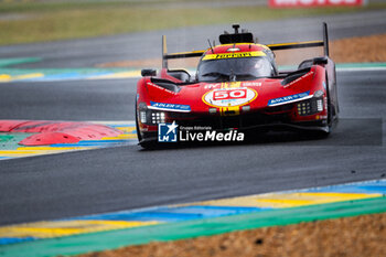 2024-06-16 - 50 FUOCO Antonio (ita), MOLINA Miguel (spa), NIELSEN Nicklas (dnk), Ferrari AF Corse, Ferrari 499P #50, Hypercar, FIA WEC, action during the 2024 24 Hours of Le Mans, 4th round of the 2024 FIA World Endurance Championship, on the Circuit des 24 Heures du Mans, from June 15 to 16, 2024 in Le Mans, France - 24 HEURES DU MANS 2024 - RACE - ENDURANCE - MOTORS