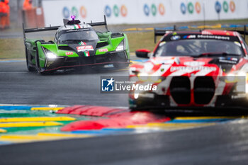 2024-06-16 - 63 BORTOLOTTI Mirko (ita), CALDARELLI Andrea (ita), KVYAT Daniil, Lamborghini Iron Lynx, Lamborghini SC63 #63, Hypercar, FIA WEC, action during the 2024 24 Hours of Le Mans, 4th round of the 2024 FIA World Endurance Championship, on the Circuit des 24 Heures du Mans, from June 15 to 16, 2024 in Le Mans, France - 24 HEURES DU MANS 2024 - RACE - ENDURANCE - MOTORS