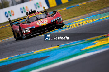 2024-06-16 - 50 FUOCO Antonio (ita), MOLINA Miguel (spa), NIELSEN Nicklas (dnk), Ferrari AF Corse, Ferrari 499P #50, Hypercar, FIA WEC, action during the 2024 24 Hours of Le Mans, 4th round of the 2024 FIA World Endurance Championship, on the Circuit des 24 Heures du Mans, from June 15 to 16, 2024 in Le Mans, France - 24 HEURES DU MANS 2024 - RACE - ENDURANCE - MOTORS