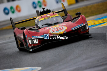 2024-06-16 - 50 FUOCO Antonio (ita), MOLINA Miguel (spa), NIELSEN Nicklas (dnk), Ferrari AF Corse, Ferrari 499P #50, Hypercar, FIA WEC, action during the 2024 24 Hours of Le Mans, 4th round of the 2024 FIA World Endurance Championship, on the Circuit des 24 Heures du Mans, from June 15 to 16, 2024 in Le Mans, France - 24 HEURES DU MANS 2024 - RACE - ENDURANCE - MOTORS