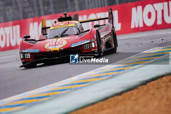 2024-06-16 - 50 FUOCO Antonio (ita), MOLINA Miguel (spa), NIELSEN Nicklas (dnk), Ferrari AF Corse, Ferrari 499P #50, Hypercar, FIA WEC, action during the 2024 24 Hours of Le Mans, 4th round of the 2024 FIA World Endurance Championship, on the Circuit des 24 Heures du Mans, from June 15 to 16, 2024 in Le Mans, France - 24 HEURES DU MANS 2024 - RACE - ENDURANCE - MOTORS