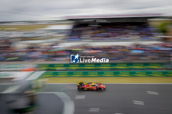 2024-06-16 - 50 FUOCO Antonio (ita), MOLINA Miguel (spa), NIELSEN Nicklas (dnk), Ferrari AF Corse, Ferrari 499P #50, Hypercar, FIA WEC, action during the 2024 24 Hours of Le Mans, 4th round of the 2024 FIA World Endurance Championship, on the Circuit des 24 Heures du Mans, from June 15 to 16, 2024 in Le Mans, France - 24 HEURES DU MANS 2024 - RACE - ENDURANCE - MOTORS