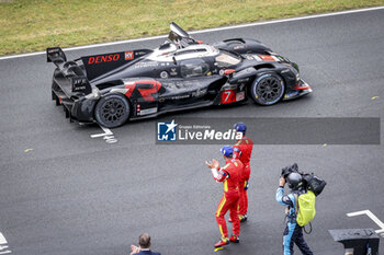 2024-06-16 - 07 LOPEZ José María (arg), KOBAYASHI Kamui (jpn), DE VRIES Nyck (nld), Toyota Gazoo Racing, Toyota GR010 - Hybrid #07, Hypercar, FIA WEC, action, FUOCO Antonio (ita), Ferrari AF Corse, Ferrari 499P #50, Hypercar, FIA WEC, portrait, MOLINA Miguel (spa), Ferrari AF Corse, Ferrari 499P #50, Hypercar, FIA WEC, portrait during the 2024 24 Hours of Le Mans, 4th round of the 2024 FIA World Endurance Championship, on the Circuit des 24 Heures du Mans, from June 15 to 16, 2024 in Le Mans, France - 24 HEURES DU MANS 2024 - RACE - ENDURANCE - MOTORS