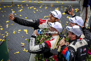 2024-06-16 - 31 FARFUS Augusto (bra), GELAEL Sean (ind), LEUNG Darren (gbr), Team WRT, BMW M4 GT3 #31, LM GT3, FIA WEC, action Podium portrait during the 2024 24 Hours of Le Mans, 4th round of the 2024 FIA World Endurance Championship, on the Circuit des 24 Heures du Mans, from June 15 to 16, 2024 in Le Mans, France - 24 HEURES DU MANS 2024 - RACE - ENDURANCE - MOTORS