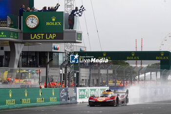 2024-06-16 - 50 FUOCO Antonio (ita), MOLINA Miguel (spa), NIELSEN Nicklas (dnk), Ferrari AF Corse, Ferrari 499P #50, Hypercar, FIA WEC, action during the 2024 24 Hours of Le Mans, 4th round of the 2024 FIA World Endurance Championship, on the Circuit des 24 Heures du Mans, from June 15 to 16, 2024 in Le Mans, France - 24 HEURES DU MANS 2024 - RACE - ENDURANCE - MOTORS