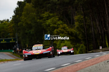 2024-06-16 - 50 FUOCO Antonio (ita), MOLINA Miguel (spa), NIELSEN Nicklas (dnk), Ferrari AF Corse, Ferrari 499P #50, Hypercar, FIA WEC, action during the 2024 24 Hours of Le Mans, 4th round of the 2024 FIA World Endurance Championship, on the Circuit des 24 Heures du Mans, from June 15 to 16, 2024 in Le Mans, France - 24 HEURES DU MANS 2024 - RACE - ENDURANCE - MOTORS