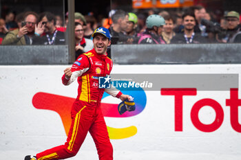 2024-06-16 - MOLINA Miguel (spa), Ferrari AF Corse, Ferrari 499P #50, Hypercar, FIA WEC, portrait during the podium of the 2024 24 Hours of Le Mans, 4th round of the 2024 FIA World Endurance Championship, on the Circuit des 24 Heures du Mans, from June 15 to 16, 2024 in Le Mans, France - 24 HEURES DU MANS 2024 - PODIUM - ENDURANCE - MOTORS