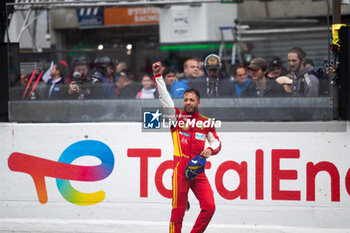 2024-06-16 - FUOCO Antonio (ita), Ferrari AF Corse, Ferrari 499P #50, Hypercar, FIA WEC, portrait during the podium of the 2024 24 Hours of Le Mans, 4th round of the 2024 FIA World Endurance Championship, on the Circuit des 24 Heures du Mans, from June 15 to 16, 2024 in Le Mans, France - 24 HEURES DU MANS 2024 - PODIUM - ENDURANCE - MOTORS