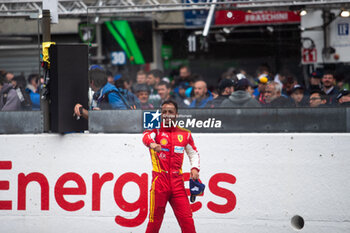 2024-06-16 - FUOCO Antonio (ita), Ferrari AF Corse, Ferrari 499P #50, Hypercar, FIA WEC, portrait during the podium of the 2024 24 Hours of Le Mans, 4th round of the 2024 FIA World Endurance Championship, on the Circuit des 24 Heures du Mans, from June 15 to 16, 2024 in Le Mans, France - 24 HEURES DU MANS 2024 - PODIUM - ENDURANCE - MOTORS