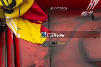 2024-06-16 - 50 FUOCO Antonio (ita), MOLINA Miguel (spa), NIELSEN Nicklas (dnk), Ferrari AF Corse, Ferrari 499P #50, Hypercar, FIA WEC, ambiance during the podium of the 2024 24 Hours of Le Mans, 4th round of the 2024 FIA World Endurance Championship, on the Circuit des 24 Heures du Mans, from June 15 to 16, 2024 in Le Mans, France - 24 HEURES DU MANS 2024 - PODIUM - ENDURANCE - MOTORS