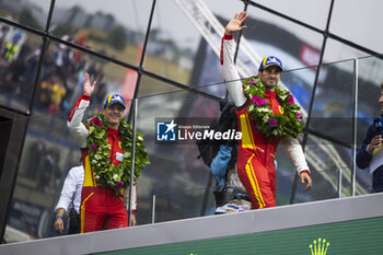 2024-06-16 - GIOVINAZZI Antonio (ita), Ferrari AF Corse, Ferrari 499P #51, Hypercar, FIA WEC, portrait during the podium of the 2024 24 Hours of Le Mans, 4th round of the 2024 FIA World Endurance Championship, on the Circuit des 24 Heures du Mans, from June 15 to 16, 2024 in Le Mans, France - 24 HEURES DU MANS 2024 - PODIUM - ENDURANCE - MOTORS