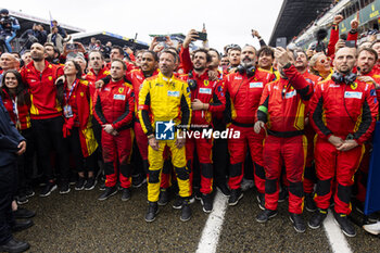 2024-06-16 - Michelin during the podium of the 2024 24 Hours of Le Mans, 4th round of the 2024 FIA World Endurance Championship, on the Circuit des 24 Heures du Mans, from June 15 to 16, 2024 in Le Mans, France - 24 HEURES DU MANS 2024 - PODIUM - ENDURANCE - MOTORS