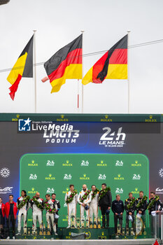 2024-06-16 - LMGT3 Podium during the podium of the 2024 24 Hours of Le Mans, 4th round of the 2024 FIA World Endurance Championship, on the Circuit des 24 Heures du Mans, from June 15 to 16, 2024 in Le Mans, France - 24 HEURES DU MANS 2024 - PODIUM - ENDURANCE - MOTORS