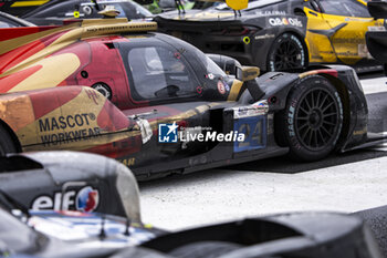 2024-06-16 - Parc Fermé, 24 SCHERER Fabio (swi), HEINEMEIER HANSSON David (dnk), SIMPSON Kyffin (usa), Nielsen Racing, Oreca 07 - Gibson #24, LMP2, action during the podium of the 2024 24 Hours of Le Mans, 4th round of the 2024 FIA World Endurance Championship, on the Circuit des 24 Heures du Mans, from June 15 to 16, 2024 in Le Mans, France - 24 HEURES DU MANS 2024 - PODIUM - ENDURANCE - MOTORS