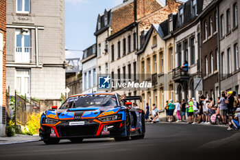 2024-06-26 - 28 LIND Dennis (dnk), HEYLEN Jan (usa), GACHET Simon (fra), Audi R8 LMS GT3 EVO 2, ambiance, parade during the 2024 CrowdStrike 24 Hours of Spa, 2nd race of the 2024 GT World Challenge Europe Endurance Cup, from June 26 to 30, 2024 on Circuit de Spa-Francorchamps, in Stavelot, Belgium - AUTO - 2024 HOURS OF SPA - ENDURANCE - MOTORS