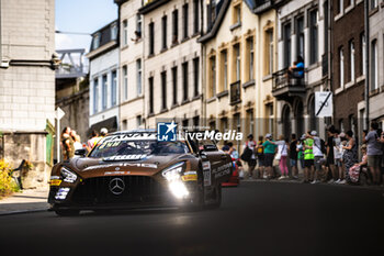 2024-06-26 - 777 AL ZUBAIR Al Faisal (omn), BAUMANN Dominik (aut), GRENIER Mikael (can), ELLIS Philip (che), Mercedes AMG GT3 EVO, ambiance, parade during the 2024 CrowdStrike 24 Hours of Spa, 2nd race of the 2024 GT World Challenge Europe Endurance Cup, from June 26 to 30, 2024 on Circuit de Spa-Francorchamps, in Stavelot, Belgium - AUTO - 2024 HOURS OF SPA - ENDURANCE - MOTORS