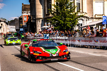 2024-06-26 - 52 MACHIELS Louis (bel), MACHIELS Jef (bel), BERTOLINI Andrea (ita), MOSCA Tommaso (ita), Ferrari 296 GT3, ambiance, parade during the 2024 CrowdStrike 24 Hours of Spa, 2nd race of the 2024 GT World Challenge Europe Endurance Cup, from June 26 to 30, 2024 on Circuit de Spa-Francorchamps, in Stavelot, Belgium - AUTO - 2024 HOURS OF SPA - ENDURANCE - MOTORS