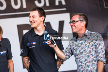 2024-06-26 - MARCIELLO Raffaele (che), MARTIN Maxime (bel), ROSSI Valentino (ita), BMW M4 GT3, portrait, parade during the 2024 CrowdStrike 24 Hours of Spa, 2nd race of the 2024 GT World Challenge Europe Endurance Cup, from June 26 to 30, 2024 on Circuit de Spa-Francorchamps, in Stavelot, Belgium - AUTO - 2024 HOURS OF SPA - ENDURANCE - MOTORS