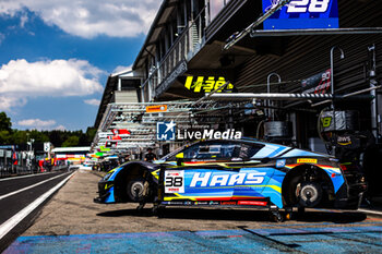 2024-06-26 - 38 BERTELS Olivier (bel), SCHUMACHER Brad (aus), FUMAL Armand (bel), Audi R8 LMS GT3 EVO 2, pitlane during the 2024 CrowdStrike 24 Hours of Spa, 2nd race of the 2024 GT World Challenge Europe Endurance Cup, from June 26 to 30, 2024 on Circuit de Spa-Francorchamps, in Stavelot, Belgium - AUTO - 2024 HOURS OF SPA - ENDURANCE - MOTORS