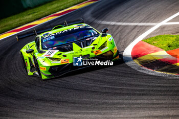 2024-06-27 - 19 LLARENA Mateo (ita), COOK Hugo (gbr), QUARAJOULI Haytham (kwt), MOULIN Baptiste (bel), Lamborghini Huracan GT3 EVO 2, action during the 2024 CrowdStrike 24 Hours of Spa, 2nd race of the 2024 GT World Challenge Europe Endurance Cup, from June 26 to 30, 2024 on Circuit de Spa-Francorchamps, in Stavelot, Belgium - AUTO - 2024 HOURS OF SPA - ENDURANCE - MOTORS