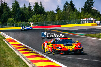 2024-06-27 - 51 PIER GUIDI Alessandro (ita), RIGON David (ita), ROVERA Alessio (ita), Ferrari 296 GT3, action during the 2024 CrowdStrike 24 Hours of Spa, 2nd race of the 2024 GT World Challenge Europe Endurance Cup, from June 26 to 30, 2024 on Circuit de Spa-Francorchamps, in Stavelot, Belgium - AUTO - 2024 HOURS OF SPA - ENDURANCE - MOTORS