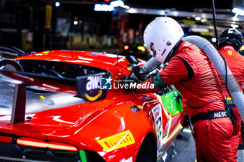 2024-06-27 - 52 MACHIELS Louis (bel), MACHIELS Jef (bel), BERTOLINI Andrea (ita), MOSCA Tommaso (ita), Ferrari 296 GT3, TotalEnergies, ambiance, pitlane, during the 2024 CrowdStrike 24 Hours of Spa, 2nd race of the 2024 GT World Challenge Europe Endurance Cup, from June 26 to 30, 2024 on Circuit de Spa-Francorchamps, in Stavelot, Belgium - AUTO - 2024 HOURS OF SPA - ENDURANCE - MOTORS