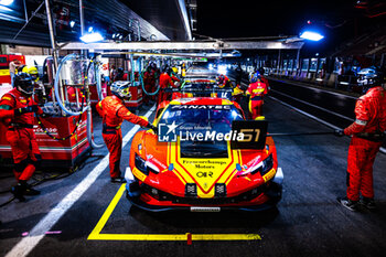 2024-06-27 - 51 PIER GUIDI Alessandro (ita), RIGON David (ita), ROVERA Alessio (ita), Ferrari 296 GT3, ambiance, pitstop, arrêt aux stands, during the 2024 CrowdStrike 24 Hours of Spa, 2nd race of the 2024 GT World Challenge Europe Endurance Cup, from June 26 to 30, 2024 on Circuit de Spa-Francorchamps, in Stavelot, Belgium - AUTO - 2024 HOURS OF SPA - ENDURANCE - MOTORS