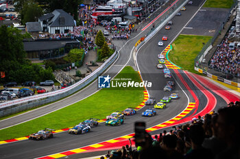 2024-06-29 - 777 AL ZUBAIR Al Faisal (omn), BAUMANN Dominik (aut), GRENIER Mikael (can), ELLIS Philip (che), Mercedes AMG GT3 EVO, action, TotalEnergies, start of the race, depart, during the 2024 CrowdStrike 24 Hours of Spa, 2nd race of the 2024 GT World Challenge Europe Endurance Cup, from June 26 to 30, 2024 on Circuit de Spa-Francorchamps, in Stavelot, Belgium - AUTO - 2024 HOURS OF SPA - ENDURANCE - MOTORS