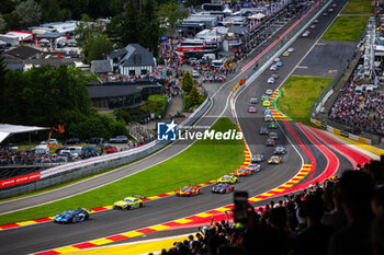 2024-06-29 - 163 PEPPER Jordan (zaf), PERERA Franck (fra), MAPELLI Marco (che), Lamborghini Juracan GT3 EVO, action, TotalEnergies, start of the race, depart, during the 2024 CrowdStrike 24 Hours of Spa, 2nd race of the 2024 GT World Challenge Europe Endurance Cup, from June 26 to 30, 2024 on Circuit de Spa-Francorchamps, in Stavelot, Belgium - AUTO - 2024 HOURS OF SPA - ENDURANCE - MOTORS