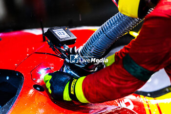 2024-06-29 - 51 PIER GUIDI Alessandro (ita), RIGON David (ita), ROVERA Alessio (ita), Ferrari 296 GT3, ambiance, TotalEnergies, pitstop, arrêt aux stands during the 2024 CrowdStrike 24 Hours of Spa, 2nd race of the 2024 GT World Challenge Europe Endurance Cup, from June 26 to 30, 2024 on Circuit de Spa-Francorchamps, in Stavelot, Belgium - AUTO - 2024 HOURS OF SPA - ENDURANCE - MOTORS