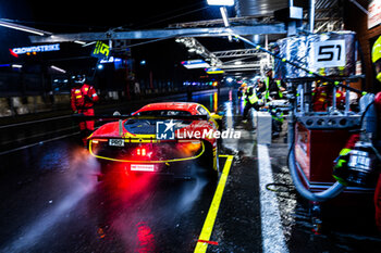 2024-06-29 - 51 PIER GUIDI Alessandro (ita), RIGON David (ita), ROVERA Alessio (ita), Ferrari 296 GT3, pitstop, arrêt aux stands during the 2024 CrowdStrike 24 Hours of Spa, 2nd race of the 2024 GT World Challenge Europe Endurance Cup, from June 26 to 30, 2024 on Circuit de Spa-Francorchamps, in Stavelot, Belgium - AUTO - 2024 HOURS OF SPA - ENDURANCE - MOTORS