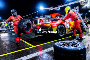 2024-06-30 - 51 PIER GUIDI Alessandro (ita), RIGON David (ita), ROVERA Alessio (ita), Ferrari 296 GT3, TotalEnergies, pitstop, arrêt aux stands during the 2024 CrowdStrike 24 Hours of Spa, 2nd race of the 2024 GT World Challenge Europe Endurance Cup, from June 26 to 30, 2024 on Circuit de Spa-Francorchamps, in Stavelot, Belgium - AUTO - 2024 HOURS OF SPA - ENDURANCE - MOTORS