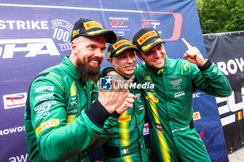 2024-06-30 - DRUDI Mattia (smr), THIM Nicki (dnk), SORENSEN Marco (dnk), Aston Martin Vantage AMR GT3 EVO, portrait during the 2024 CrowdStrike 24 Hours of Spa, 2nd race of the 2024 GT World Challenge Europe Endurance Cup, from June 26 to 30, 2024 on Circuit de Spa-Francorchamps, in Stavelot, Belgium - AUTO - 2024 HOURS OF SPA - ENDURANCE - MOTORS