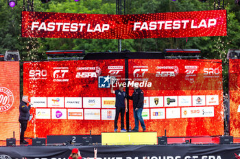 2024-06-30 - PEPPER Jordan (zaf), PERERA Franck (fra), MAPELLI Marco (che), Lamborghini Juracan GT3 EVO, podium during the 2024 CrowdStrike 24 Hours of Spa, 2nd race of the 2024 GT World Challenge Europe Endurance Cup, from June 26 to 30, 2024 on Circuit de Spa-Francorchamps, in Stavelot, Belgium - AUTO - 2024 HOURS OF SPA - ENDURANCE - MOTORS