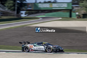 2024-07-05 - 55 CAMERON Duncan (gbr), PEREZ David (zaf), GRIFFIN Matthew (irl), Spirit of Race, Ferrari 296 LMGT3, action during the 4 Hours of Imola 2024, 3rd round of the 2024 European Le Mans Series on the Autodromo Internazionale Enzo e Dino Ferrari from July 5 to 7, 2024 in Imola, Italy - AUTO - ELMS - 4 HOURS OF IMOLA 2024 - ENDURANCE - MOTORS