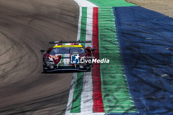 2024-07-06 - 50 LAURSEN Johnny (dnk), LAURSEN Conrad (dnk), NIELSEN Nicklas (dnk), Formula Racing, Ferrari 296 LMGT3, actionduring the 4 Hours of Imola 2024, 3rd round of the 2024 European Le Mans Series on the Autodromo Internazionale Enzo e Dino Ferrari from July 5 to 7, 2024 in Imola, Italy - AUTO - ELMS - 4 HOURS OF IMOLA 2024 - ENDURANCE - MOTORS